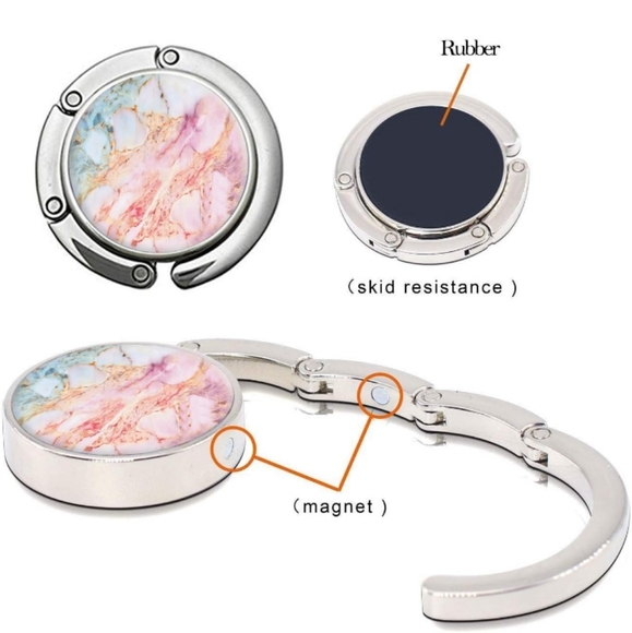 COPY - Foldable Purse Hook / Table Hanger Collection Desk Hooks for Purse 1 pie… - Picture 3 of 5